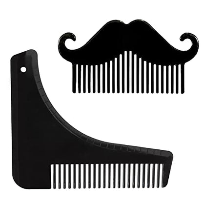 MAPPERZ Beard Shaper Comb And Beard Comb/Styling Comb For Men And Moustache Shaping - Black