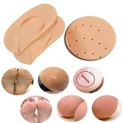 MAPPERZ Full Length Anti Crack Silicone Foot Protector Moisturising Socks for Foot-Care and Heel Cracks/ Socks for Cracked Feet (Full Heel)