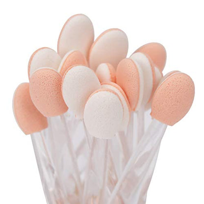 MAPPERZ Eyeshadow Applicators, 12 pcs Eyeshadow Applicator Double Sided Eye Makeup Applicators Short Sponge Eyeshadow Applicator for Women Girls, Transparent, Pack Of 12
