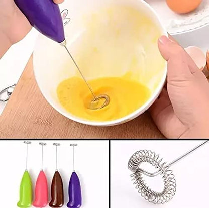MAPPERZ Multicolored Mini Coffee Milk Egg Beater Electric Foam Hand Blender Mixer Classic Sleek Design Froth Whisker Latte Maker for Milk, Coffee, Beater, Juice, Café Latte, Cappuccino