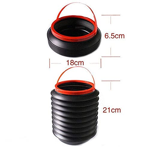 MAPPERZ Car Dustbin Trash Can, Foldable, Collapsible Pop Up Mini Waste Bin, Garbage Organizer with Hanging Strap for Car, Van, SUV, Truck, Home, Black Color, pack of 1