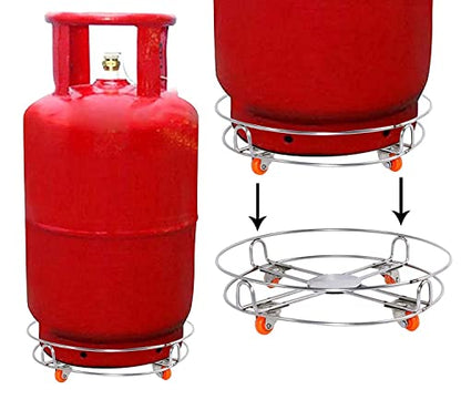 MAPPERZ LPG Cylinder Trolley Stand for Gas Cylinder