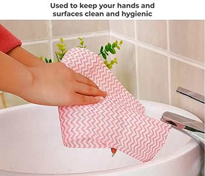 MAPPERZ Reusable Cleaning Wipe, Household &Kitchen Towels,Disposable Cleaning Cloth, Dish Cloth Dish Towels Dish Rags Reusable Kitchen Paper Towels, Wash Towels, 2 Rolls of 50 Sheets In Each