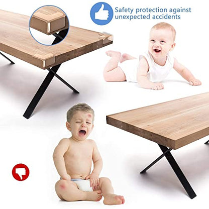 MAPPERZ Table Corner Protector-Rewup Corner Protector for Kids Table Guards for Baby Child Safety Self Adhesive Clear Safety Guard Gel Table and Soft PVC Transparent Furniture and Sharp Proofing