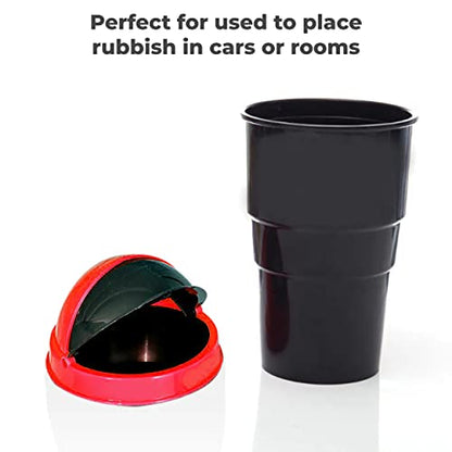 MAPPERZ Universal Plastic Mini Car Trash Bin Dust Case Best for Traveling (Multicolor)