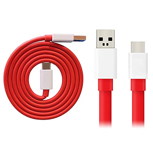 MAPPERZ USB Type C Cable Fast Rapid Charging & Data Transmission 3A Quick Charger Cord 3.0, Compatible with One Plus, Samsung & all C type devices Smartphones, Tablets, Laptop, 1 Meter, Red, 1Pc