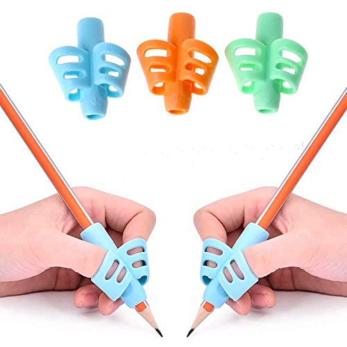 MAPPERZ Children Pencil Holder Writing Aid Grip Trainer/ Ergonomic Training Pen Grip Posture Correction Tool Design For Drawing Handwriting Lonf Time for Kids,Pack Of 1