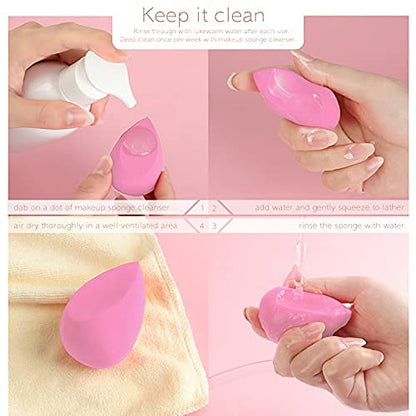 Mapperz Makeup Sponges/ Water Drop Style Beauty Makeup Blending Powder Sponge Powder Puff/ for Blending Face Makeup, Face Sponge Puff