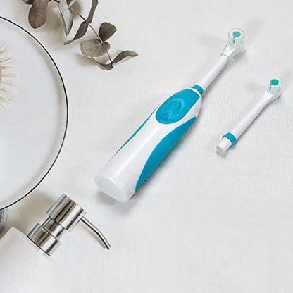 MAPPERZ Ultra Whitening Protective Expert Clean Rotate Electric Toothbrush With 1 Extra Brush Head for Adults & Kids, Soft Bristle for Deep Clean, AA Battery Powered(not Included), 1Pc