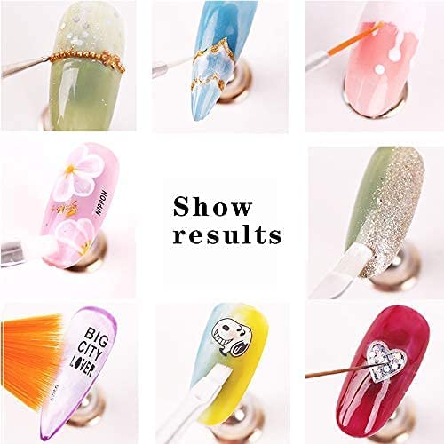 Mapperz Nail Painting Brushes/Drawing Pen/Nail Art Design Painting Tool Pen Polish Nail Brush | Acrylic Nail Art Design Painting Tool Pen Polish White Nail Brush Set-15 (pack of 1)