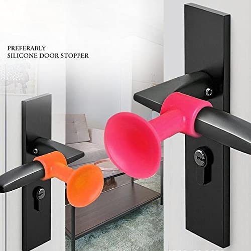 MAPPERZ Mini Multipurpose Wall Protectors Anti-Collision Self-Sucking Silicone Door Stopper Door Handle Bumper Mobile Phone Stand Data Cable Organizer (Pack of 1)