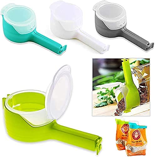 MAPPERZ Snack Food Sealing Clip / Seal Pour Food Storage Bag Clip Snack/ Food Sealing Clip / Food Storage Sealing Clips with Pour Spouts Moisture Sealing Clamp