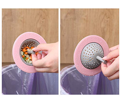 MAPPERZ Silicone Household Kitchen Sink Strainer Jali for Home Bathroom Kitchen Shower/ Blockage-Proof Hair Stoppers Drain Sink Colander Floor Drain