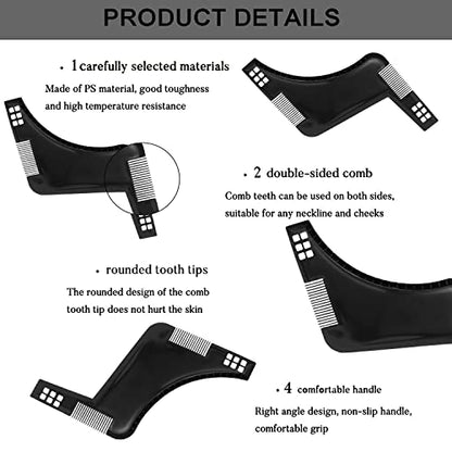 MAPPERZ Beard Shaper for Men/Beard Shaper Tool kit With Comb For Home And Salon Use - Black