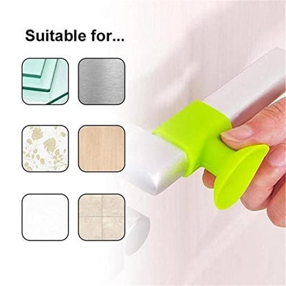 MAPPERZ Mini Multipurpose Wall Protectors Anti-Collision Self-Sucking Silicone Door Stopper Door Handle Bumper Mobile Phone Stand Data Cable Organizer (Pack of 3)