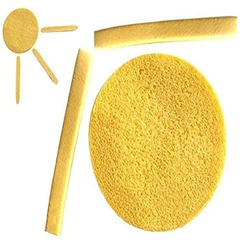 Mapperz Facial Cleaning Wash Puff Sponge Stick Face Cleansing Pad Sponge For Face Cleaning (Pack of 12, Multicolor)