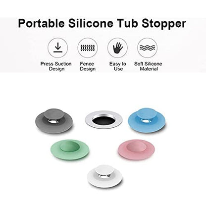 MAPPERZ Silicone Stopper and Filter Drain Stopper/Strainer/Hair Catcher for Bathroom/Wash Basin/Kitchen Sink/Bathtub Sealer Cover