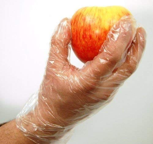 MAPPERZ Disposable Transparent Hand Gloves Free Size Pack of 100 (Pair 50)
