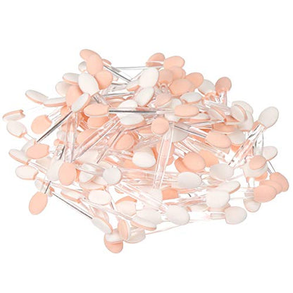 MAPPERZ Eyeshadow Applicators, 12 pcs Eyeshadow Applicator Double Sided Eye Makeup Applicators Short Sponge Eyeshadow Applicator for Women Girls, Transparent, Pack Of 12