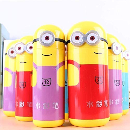 MAPPERZ Pencil Box Cartoon Shaped Pencil Box Included with 12 Sketch Pen Set for School Kids (Multicolor)