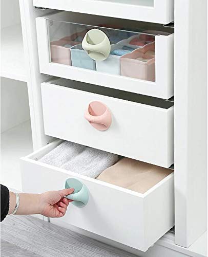 MAPPERZ Self Adhesive Peel and Stick Plastic Handles Pull knob for Sliding Door, Drawer, Window, Commode and Cupboard Cabinet
