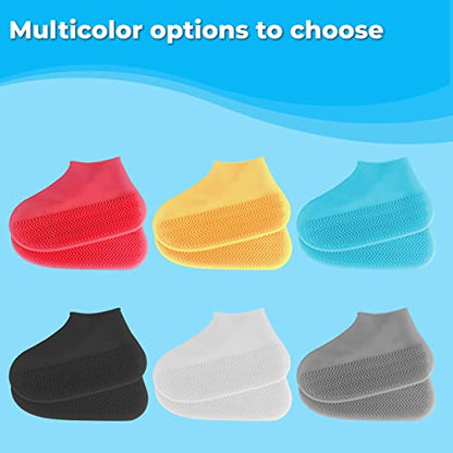 MAPPERZ Unisex Silicon Anti Slip Water Resistant Overshoes/Shoe Cover for Rain/Protector Shoe Rain Cover for Men, Women - Multicolor