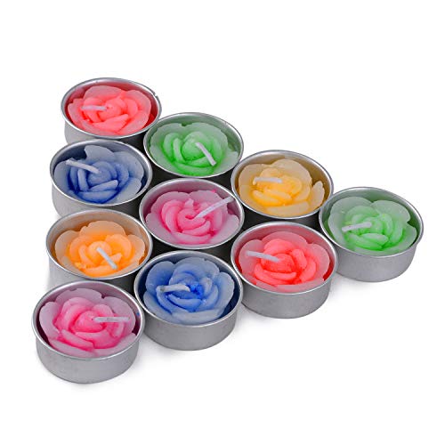 MAPPERZ Wax Tealight Alluminium Cup Colorful Diwali Celebration Unsented Candles Dripless Round Shaped Diya Best for Home Festivals Weddings Decorations
