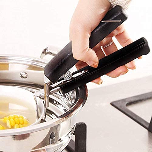MAPPERZ Hot Pot Gripper Multi Colored Stainless Steel Clipper for Lift Kitchen Microwave Dishes Pots and Plates Safe (Pack of 1)