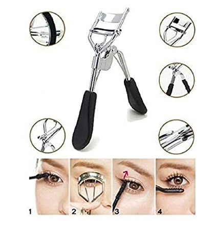 Mapperz Eyelash Curler Parlor Eye Makeup Accessory Easily Roll Over Small Eyelashes | Professional Handle Curl Eye Lash Curler for Women Girl Ladies