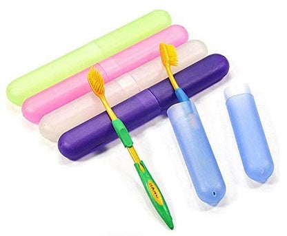 MAPPERZ Anti Bacterial Toothbrush Container/Tooth Brush Travel Covers/Case/Holder/Cases - Multicolor (Pack of 4)