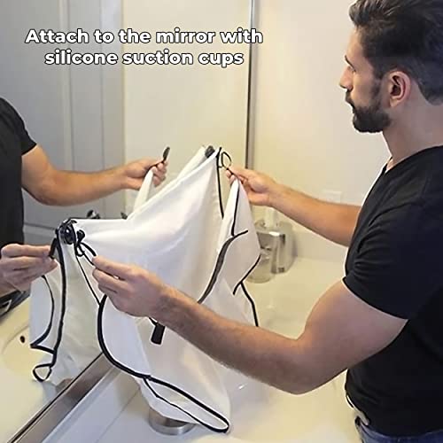 MAPPERZ Hair Cutting Sheet Apron Cape for Salon Use Hair Cloth Waterproof Cape (White)