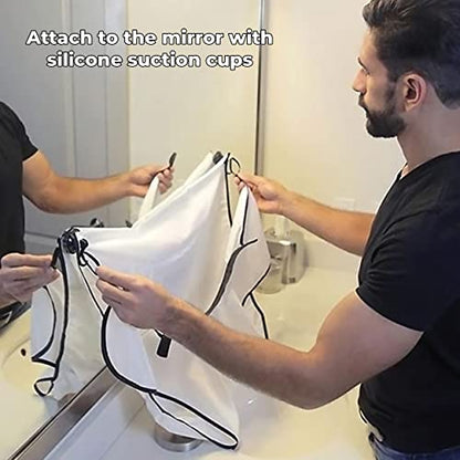 MAPPERZ Hair Cutting Sheet Apron Cape for Salon Use Hair Cloth Waterproof Cape (White)