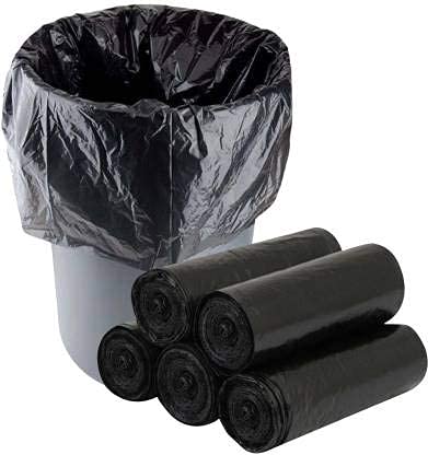MAPPERZ Premium Biodegradable Kitchen Trash Bags, Garbage Plastic Blackout Bags, Size:- 17 X 19 Inches (Medium), 30 Bags Dustbin Bag/Trash Bag/Rolls/Extra large/Black Color, Pack Of 2 Roll