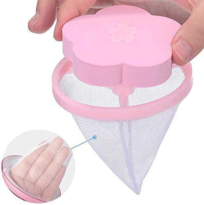 MAPPERZ Washing Machine Floating Lint Mesh Bag Net Hair Filter Remover Net Pouch Hair Catcher Lint Catcher for Household Tool - Pack of 4
