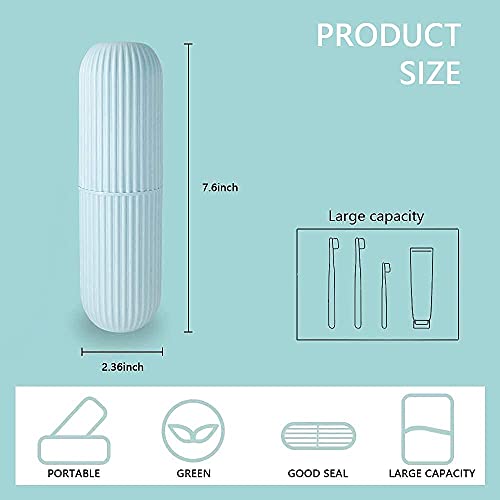 MAPPERZ Capsule Shape Travel Accessories Holder Toothbrush Toothpaste Case Holder Portable Toothbrush Storage Plastic Toothbrush Holder - Multicolor (2)