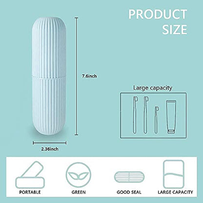 MAPPERZ Capsule Shape Travel Accessories Holder/Toothbrush Toothpaste Case Holder Portable Toothbrush Storage Plastic Toothbrush Holder - Multicolor (2)
