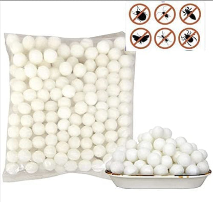 MAPPERZ Naphthalene Balls 3 in 1 Anti-Insect, Anti-Moth, Anti-pests/ Napthalene Balls for Clothes, Bathroom, Cockroaches - White (200gm)
