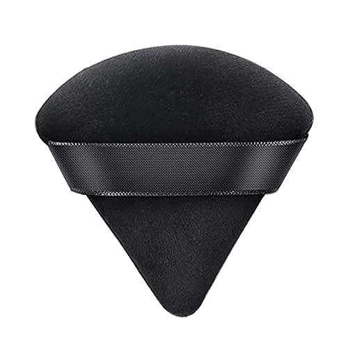 MAPPERZ Powder Puff Face Soft Triangle Makeup Puff for Loose Powder Body Powder, Wedge Shape Velour Cosmetic Sponge for Contouring, Under Eyes and Corners, Beauty Makeup Tools, Medium Size, Pack Of 1