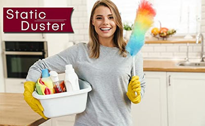 MAPPERZ Feather Duster for Easy to Cleaning Multicolor Microfiber Duster for Easy Cleaning of Home Office Car (Pack of 1)
