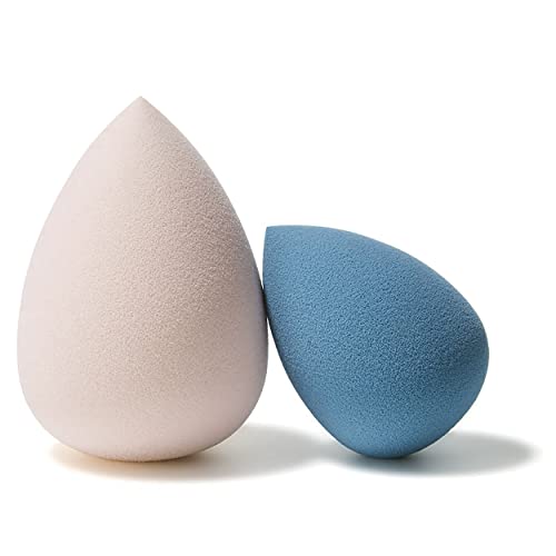 MAPPERZ Makeup Sponge Set, Foundation Blending Beauty Sponge, Flawless for Liquid, Cream, and Powder, Small Size 2 Pc, Medium Size 2 Pc, Pack Of 4
