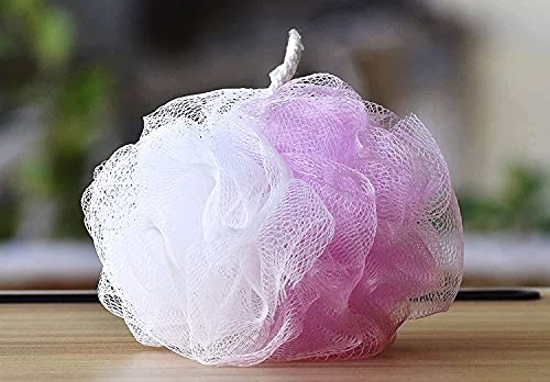 MAPPERZ Bath Shower Loofah Sponge Pouf/Body Scrubber Exfoliator/Round Loofah for Men and Women (Pack of 1)