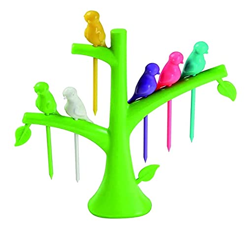 MAPPERZ Fancy Bird Fork, Attractive on Table and Ideal Fork for Eating Fruits/Tree Shape Holder Stand - Pack of 1