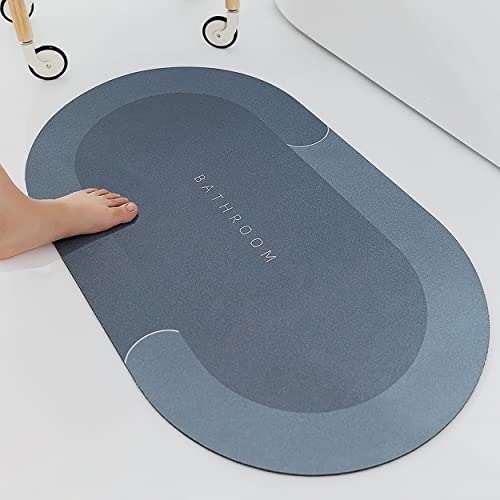 MAPPERZ Round Shower Mat Super Soft Water Absorbent, Feet Textured Grip Anti-Slip Standing Up Shower Mat Bath Mat- (, Multicolor)