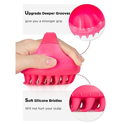 MAPPERZ Hair Scalp Massager Shampoo Brush/Scalp Shampoo Brush with Soft Silicon Brush Head - Multicolor (Pack of 1)