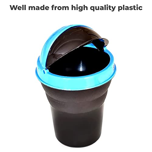MAPPERZ Universal Plastic Mini Car Trash Bin Dust Case Best for Traveling (Multicolor)