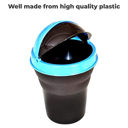 MAPPERZ Universal Plastic Mini Car Trash Bin Dust Case Best for Traveling (Multicolor)
