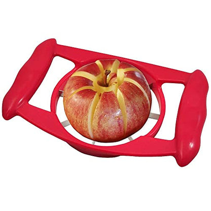 MAPPERZ Apple Cutter with 8 Blades/Slicer for Precision Cutting/Stainless Steel Blades for Fruit Cutter - Red