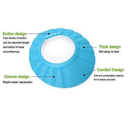 MAPPERZ Adjustable Bathing Baby Shower Hair Wash Cap/Baby Bath Shower Protection Cap for Eyes And Ear (Pack of 3)