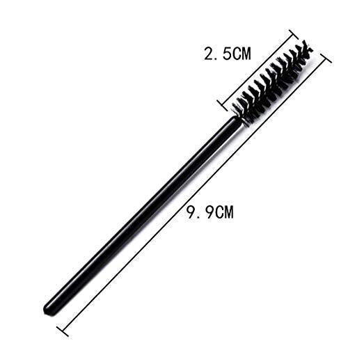 MAPPERZ Disposable Mascara Eyelash Wands Brush for Eyelash Extension Eyebrow and Makeup Color/Makeup Brush, Mascara Brushes Wands, Black, Pack of 15