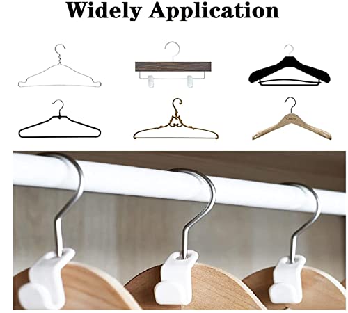 MAPPERZ Extendable Hooks Hanger for Clothes/ Connector Hooks for Hanger Heavy Duty Space Saving Cascading Connection/ Organizer Space-Saving Clip
